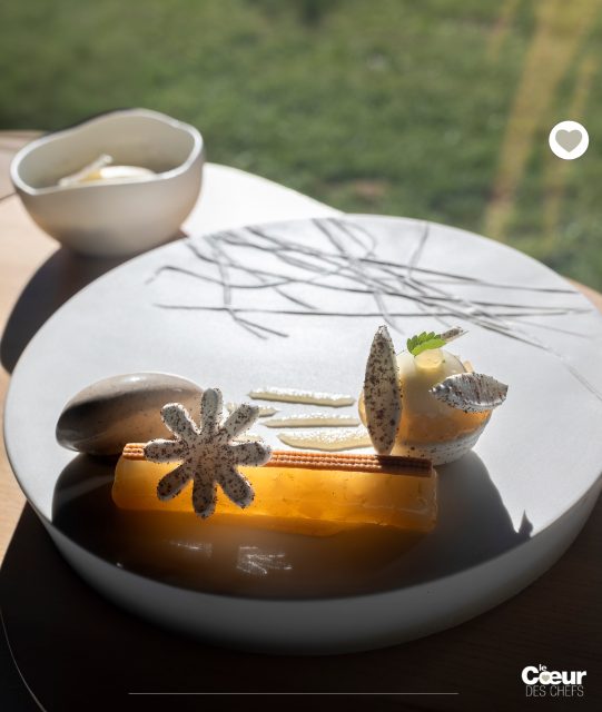 Les desserts de Rémi Hyvernat (@la_vitrine_du_patissier ) au @relaischateauxsergevieira
.
Le fruit est tellement présent qu’il prend toute la lumière. Le dessert « Tout en gourmandise » de Rémi présente un cylindre de poire Williams jaune en gelée, petite fleur de meringue citronnée, un chaud-froid de crumble à la poire et mousse légère à la vanille grillée au barbecue et enfin un sorbet poire - sudachi.
.
👉 À lire dans la revue @lecoeurdeschefs Numéro 19 : Dossier “Maison Vieira à Chaudes-Aigues”.
.
❤️ Entrez dans l’itinéraire “La Route du Coeur” ! Devenez ambassadeur/diffuseur de @lecoeurdeschefs en partageant la revue dans votre Maison (Lien en bio : « La Route du Coeur ».) Vous pouvez également vous abonner ou commander un numéro paru (Lien en bio : « La boutique »).
.
#lecoeurdeschefs #cantal #patisserie #maisonsergevieira #remihyvernat