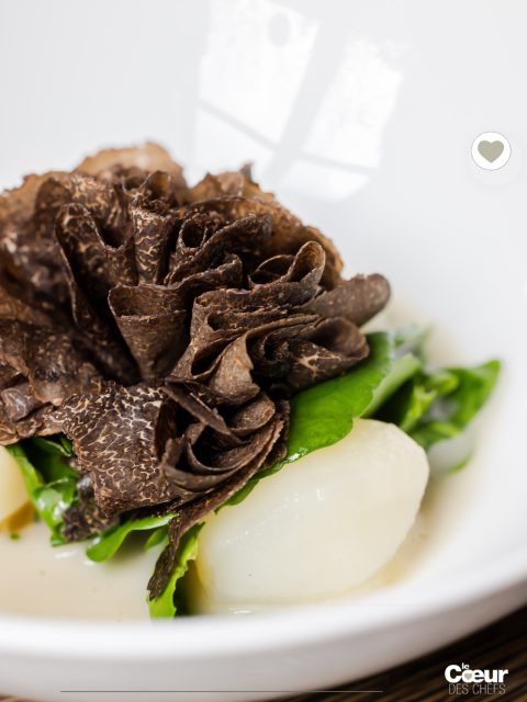 Accord mets et thés n°3 : Sur le plat : « TOPINAMBOUR CONFIT / CRESSON / TRUFFE NOIRE. », de @sebastiensanjou , le thé OOLONG QI LAN de @dammannfreres_officiel , un thé de Chine aux grandes feuilles torsadées.
.
Le cépage « qi lan » signifie “orchidée rare” en Chinois. (Le terme “Oolong” caractérise quant à lui les longues feuilles de thé). Un jardin à 600-800 m d’altitude, situé au Nord du Fujian, dans la réserve naturelle de Jiangshi, au pied du mont Wuyi. Le parc de Wuyishan, a été classé au patrimoine mondial de l’UNESCO en 1999. Sur chacun de ses 99 rochers pousse une variété de théier. Les thés des rochers (Rock Tea) sont profondément ancrés dans la culture chinoise. Ils symbolisent fraternité et hospitalité et sont souvent servis lors de fêtes ou de rassemblements.
.
À @grappille , le bar à vin de Maison Villeroy, @xavierthuizat et @sebastiensanjou ont exploré des accords mets & thés dans le cadre d’un reportage pour @lecoeurdeschefs. À partir de grands crus de Chine et du Japon, ils ont mis en valeur les résonances entre cuisine et infusion, dans un dialogue subtil où chaque détail compte.
.
L’ANALYSE DE XAVIER THUIZAT : « Automnal et réconfortant, le thé oolong Qi Lan a un parfum de terre mouillée qui fait écho au “racinaire” du topinambour. Je privilégie ici le service en bol, pour son côté cocooning, et pour préserver sa température de dégustation à 60 °. » Attaque : Florale (Orchidée). Note de cœur : Fruitée (Abricot). Rémanence : Légèrement torréfiée.
POINT DE CONTACT : eau à 90°, puis on baisse à 60° pour la dégustation. Temps d’infusion : 4 mn.
.
 👉Dossier à lire dans la revue @lecoeurdeschefs Numéro 19 : “ Les accords mets & thés”
.
❤️ Entrez dans l’itinéraire “La Route du Coeur” ! Devenez ambassadeur/diffuseur de @lecoeurdeschefs en partageant la revue dans votre Maison (Lien en bio : « La Route du Coeur ».) Vous pouvez également vous abonner ou commander un numéro paru (Lien en bio : « La boutique »).
.
#lecoeurdeschefs #maisonvilleroy #sebastiensanjou #xavierthuizat accordsmetsetthes