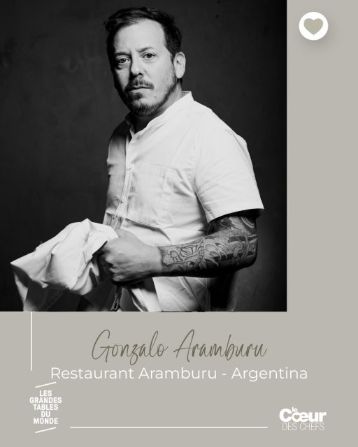 “A contemporary cuisine with an Argentine soul.”
This is how Gonzalo Aramburu describes his restaurant @arambururesto , founded in Buenos Aires in 2007, member of @lesgrandestablesdumonde 
.
He adds his own definition of Argentina: “a country of immigrants shaped by multiple influences.” His ingredients are Argentine and he cooks in Buenos Aires, but his cuisine is far removed from a traditional repertoire: his contemporary identity is built around his territory and the multicultural history of his country. It may be a long way from asado, yet it remains firmly rooted in his homeland.
.
In an intimate, softly lit atmosphere, the chef offers a tasting menu conceived as a “complete narrative”, a story that unfolds progressively through contrasts, atmospheres and emotions. In his view, no other format would allow him to achieve the same coherence. The 18 courses include 6 main dishes, surrounded by shorter, seasonal and creative compositions designed to shape the overall experience at the table, right in front of the pass.
.
“Cooking is my language: my form of personal expression.” Gonzalo embraces a highly technical culinary approach to express a contemporary vision of Argentina, with a particularly strong emotional connection to the Northwest, where his family comes from.
.
Gonzalo Aramburu took part in the @lecoeurdeschefs Q&A for this series of portraits produced with @lesgrandestablesdumonde, introducing its members based in every corner of the world.
.
“My cuisine is defined by the quality of my producers’ work,” he says. And this is nothing new! The chef introduces us to Patagonian prawn, one of his key ingredients, and shares his commitments and his vision of hospitality. He also tells us about his latest “wow” moment at @restaurantrenaa and his next destination, @andreas_caminada_schauenstein 
.
Photos © Eugenio Mazzinghi.
#lecoeurdeschefs #lesgrandestablesdumonde #aramburu #buenosaires #argentina